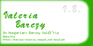 valeria barczy business card